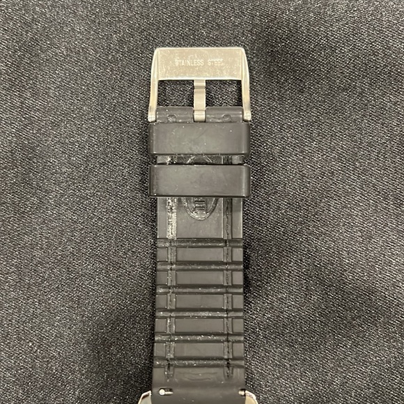 Vintage Fossil 10 ATM Decker Chronograph Silicone Black Watch CH2573 - Picture 7 of 9